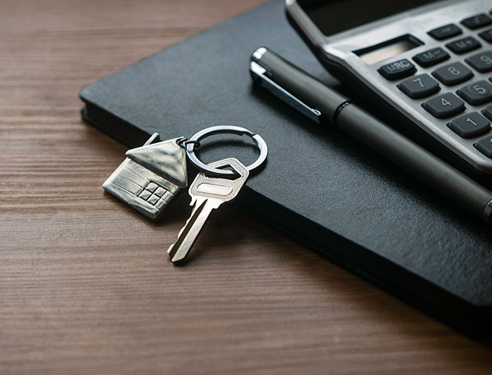 Key Ring with House Fob