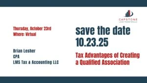 Tax Advantages of Creating a Qualified Association Event